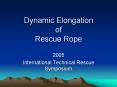 Dynamic Elongation of Rescue Rope PowerPoint PPT Presentation