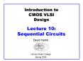 Introduction to CMOS VLSI Design Lecture 10: Sequential Circuits PowerPoint PPT Presentation