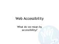 Web Accessibility PowerPoint PPT Presentation