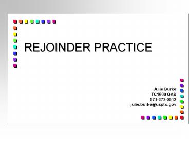 REJOINDER PRACTICE