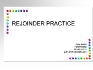 REJOINDER PRACTICE