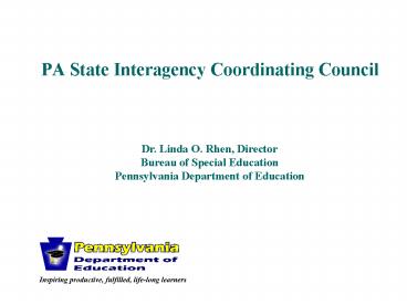 PA State Interagency Coordinating Council