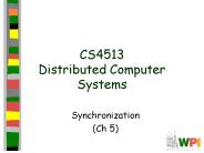 CS4513 Distributed Computer Systems