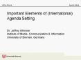Important Elements of International Agenda Setting PowerPoint PPT Presentation