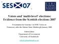 Voters and multilevel elections: Evidence from the Scottish elections 2007 PowerPoint PPT Presentation