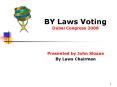 BY Laws Voting Dubai Congress 2008 PowerPoint PPT Presentation