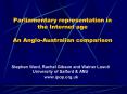 Parliamentary representation in the Internet age An AngloAustralian comparison PowerPoint PPT Presentation