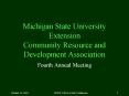 Michigan State University Extension Community Resource and Development Association PowerPoint PPT Presentation