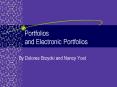 Portfolios and Electronic Portfolios PowerPoint PPT Presentation