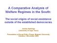A%20Comparative%20Analysis%20of%20Welfare%20Regimes%20in%20the%20South:%20The%20social%20origins%20of%20social%20assistance%20outside%20of%20the%20established%20democracies PowerPoint PPT Presentation