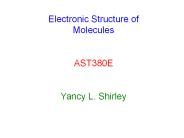 Electronic Structure of Molecules