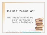 The rise of the Nazi Party