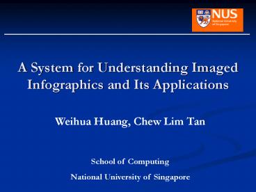 A System for Understanding Imaged Infographics and Its Applications