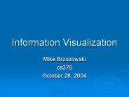 Information Visualization