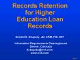 Records Retention for Higher Education Loan Records PowerPoint PPT Presentation
