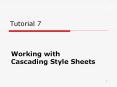 Working with Cascading Style Sheets PowerPoint PPT Presentation