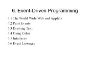 6. Event-Driven Programming