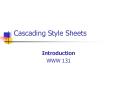 Cascading Style Sheets PowerPoint PPT Presentation