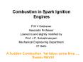Combustion in Spark Ignition Engines PowerPoint PPT Presentation