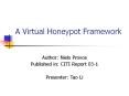 A Virtual Honeypot Framework PowerPoint PPT Presentation