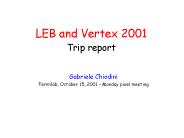 LEB and Vertex 2001 Trip report