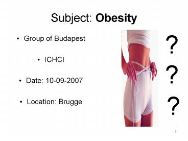 Subject: Obesity