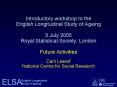 Introductory workshop to the English Longitudinal Study of Ageing 5 July 2005 Royal Statistical Soci PowerPoint PPT Presentation
