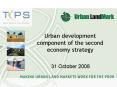 Urban development component of the second economy strategy PowerPoint PPT Presentation