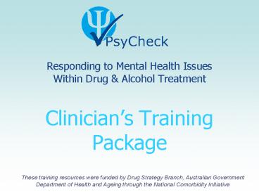 Clinicians Training Package