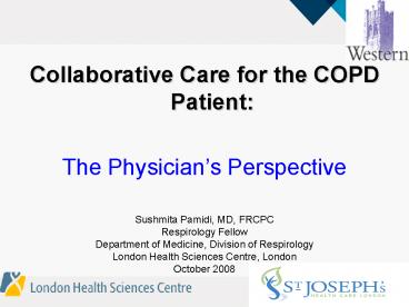 Collaborative Care for the COPD Patient: