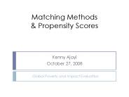 Matching Methods