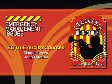 EOTA Exercise Courses Manuel Leyva John Mitchell