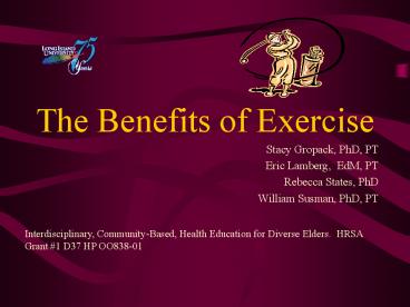 The Benefits of Exercise