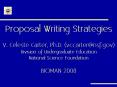 Proposal Writing Strategies PowerPoint PPT Presentation