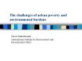 The challenges of urban poverty and environmental burdens PowerPoint PPT Presentation