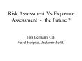 Risk Assessment Vs Exposure Assessment the Future PowerPoint PPT Presentation