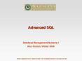 Advanced SQL PowerPoint PPT Presentation