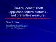 Online Identity Theft applicable federal statutes and preventive measures PowerPoint PPT Presentation