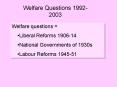 Higher History Conference Paper One Labour Welfare Reforms PowerPoint PPT Presentation