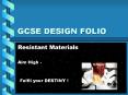 GCSE DESIGN FOLIO PowerPoint PPT Presentation
