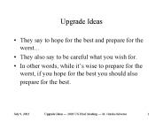 Upgrade Ideas