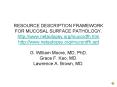 RESOURCE DESCRIPTION FRAMEWORK FOR MUCOSAL SURFACE PATHOLOGY. http:www.netautopsy.orgmucordfh.htm ht PowerPoint PPT Presentation