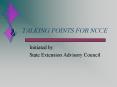 TALKING POINTS FOR NCCE PowerPoint PPT Presentation