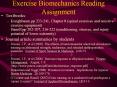 Exercise Biomechanics Reading Assignment PowerPoint PPT Presentation