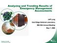 Analyzing and Trending Results of Emergency Management Assessments PowerPoint PPT Presentation