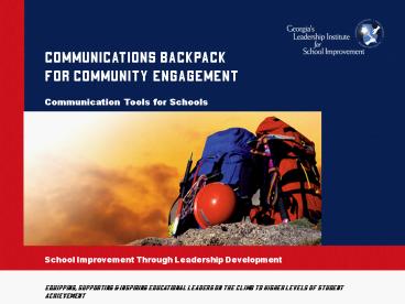 Pursuing Our Communitys Mission for Education