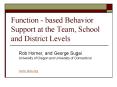Function based Behavior Support at the Team, School and District Levels PowerPoint PPT Presentation