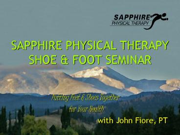 SAPPHIRE PHYSICAL THERAPY SHOE