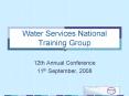 Water Services National Training Group PowerPoint PPT Presentation