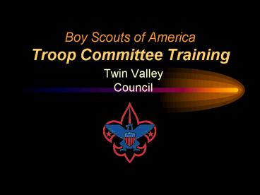 Boy Scouts of America Troop Committee Training